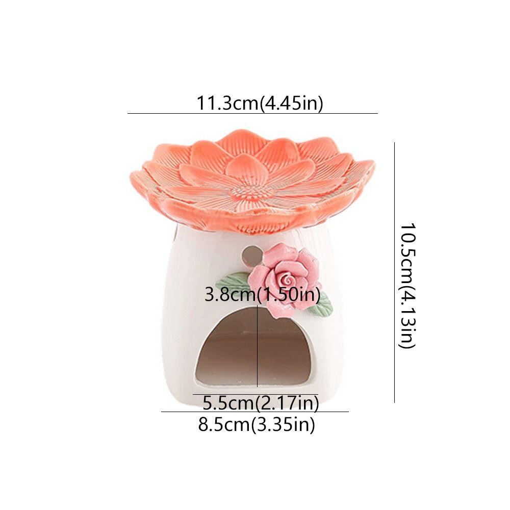 Ceramic Flower Aromatherapy Stove Heat Resistant Heating Incense Device Candle Stove  Yoga Room