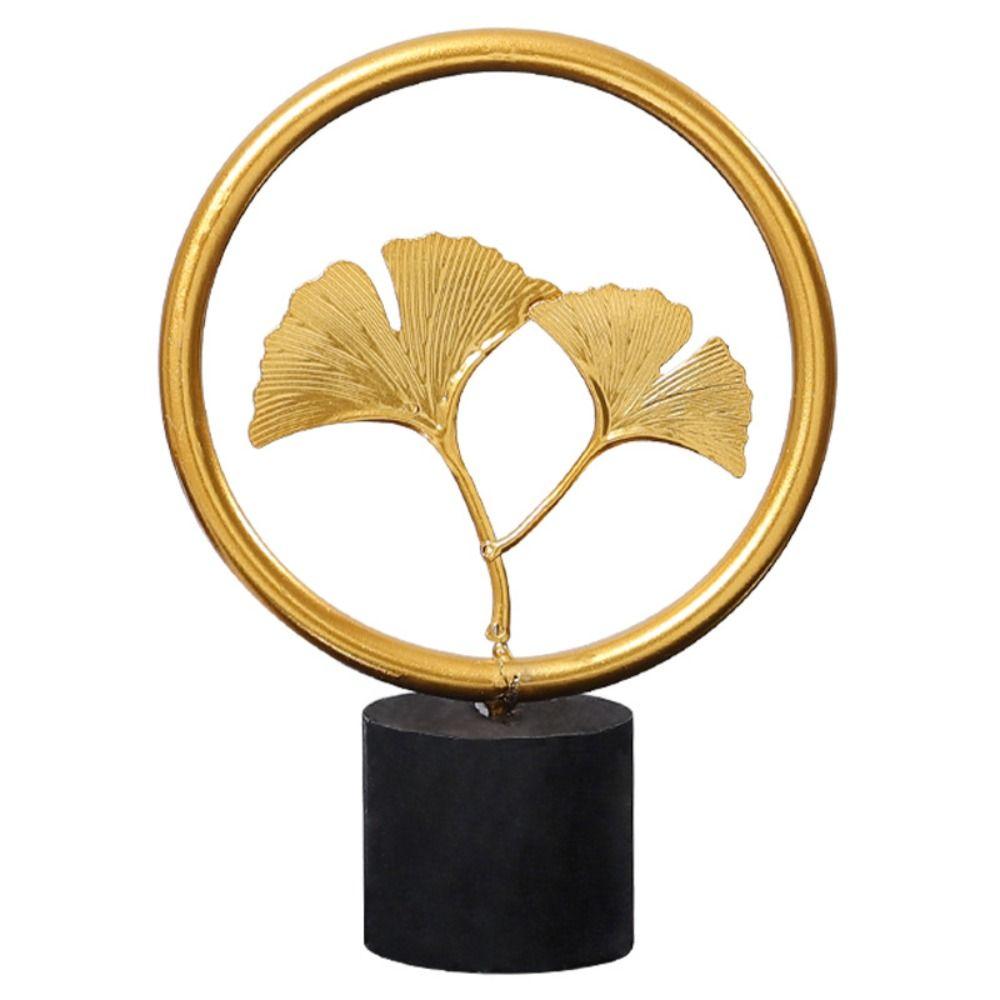 Living Room Handicraft Desktop Ornaments Ginkgo Leaf Ornaments Iron Arts Crafts Leaves Sculpture