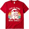 Minimalist Tshirt Breathable Boys Round Neck tshirt Black This Is Some Boo Sheet Ghost With Sunglasses Classic Boys Tshirt