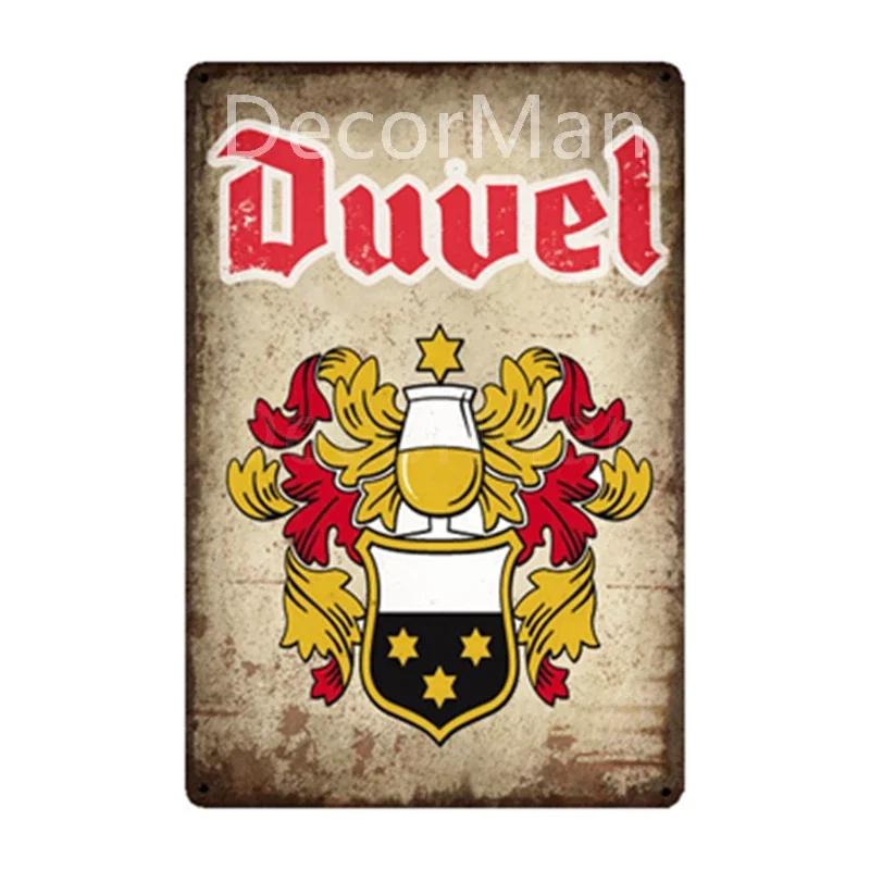 

Duvel leffe Orval Tin Signs Belgium Metal painting Bar PUB Decor WX2 20x30cm（7.8x11.8inch）