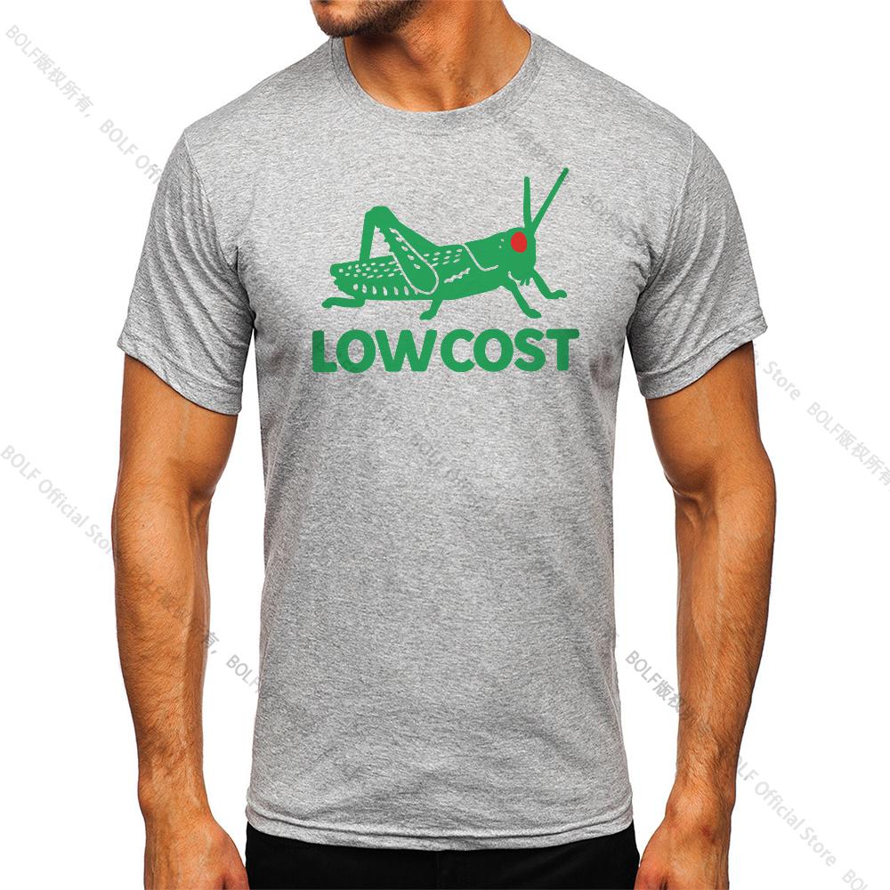 Men's The Lowcost Printed Funny T-Shirt 100% Cotton Oversized Casual Graphic Tees for Men Women Summer Tops