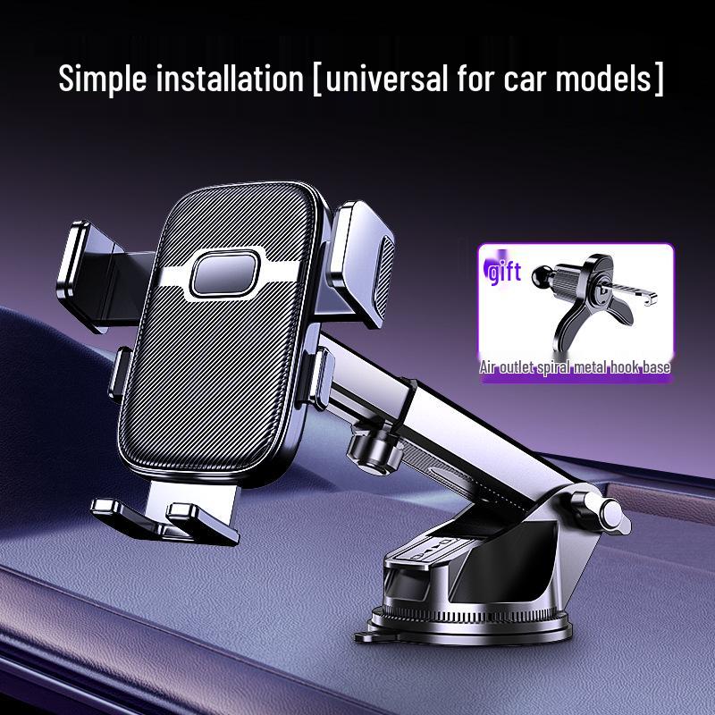 Universal Car Phone Holder with Air Vent, Gravity, and Suction Cup Mounting Options