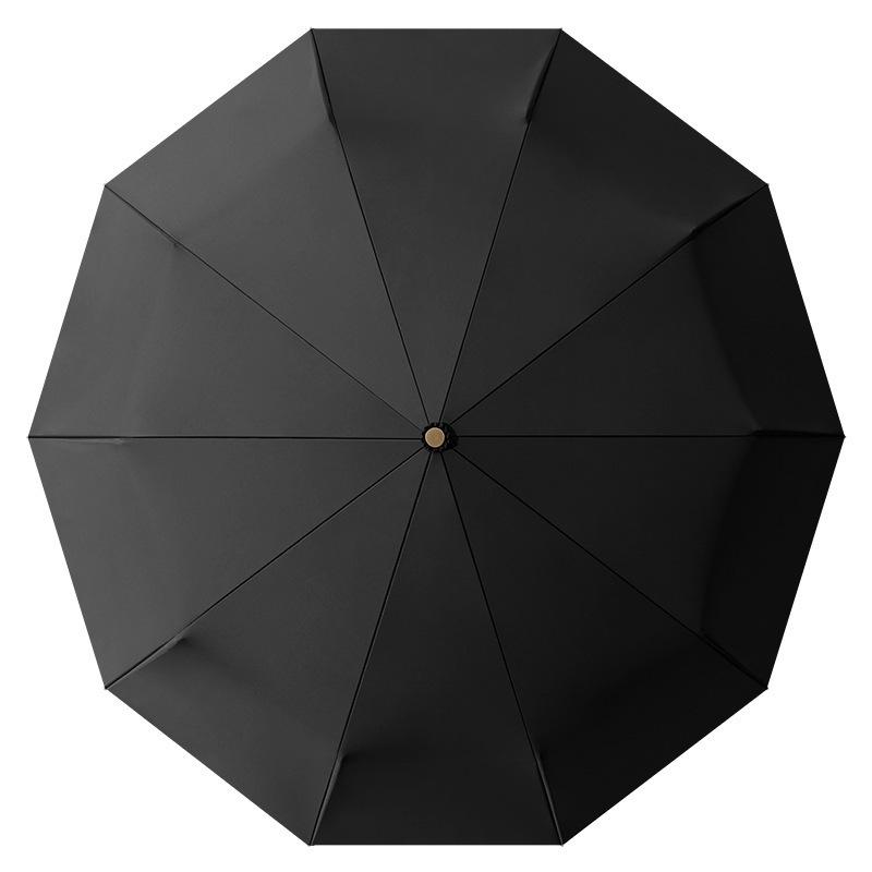 10-Bone Automatic High-End Men's Business Folding Umbrella with Logo Printing Option