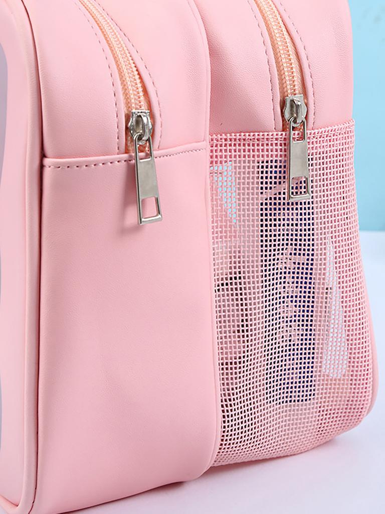 Extra große transparente Make-up-Tasche mit Trocken-Nass-Trennung für unterwegs und zu Hause