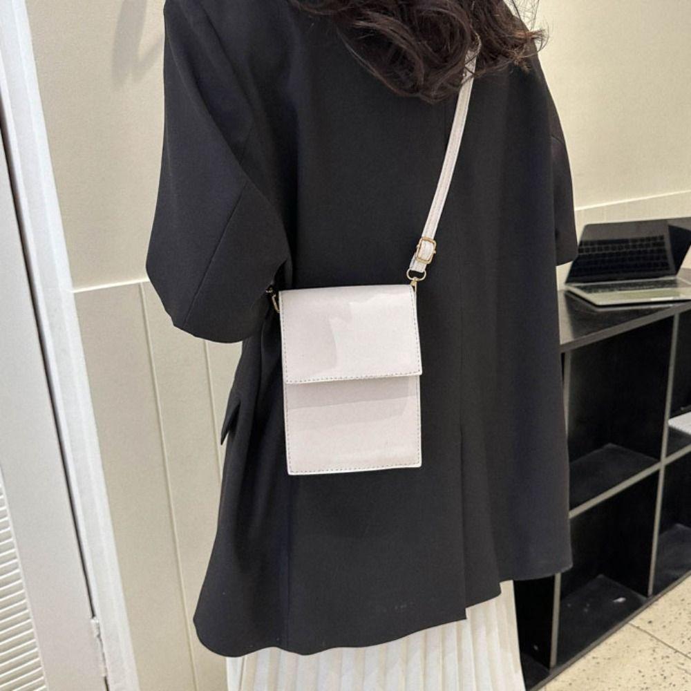 Einfache Umhängetasche PU-Leder Damen Messenger Bag Mode Kleine Schultertasche Outdoor