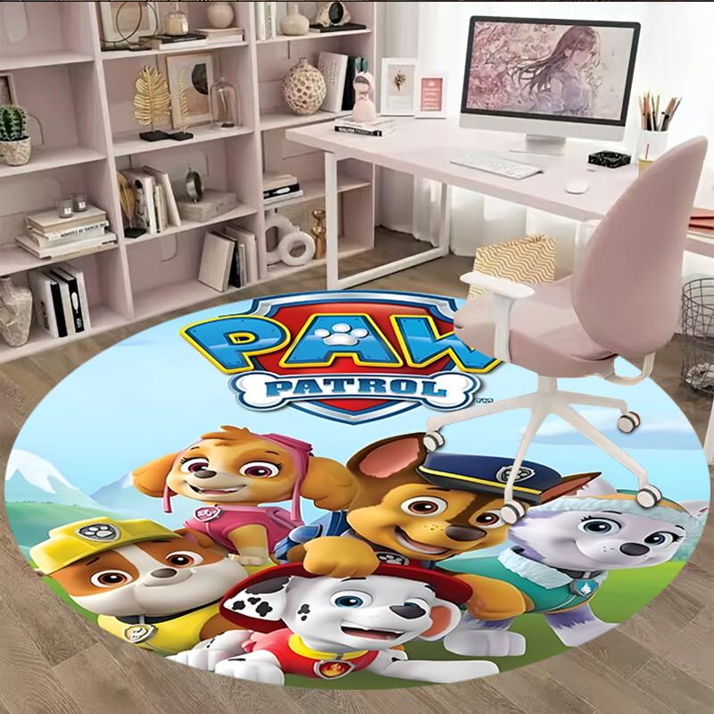 1pc Paw25 Carpet, Round Rug, Comfortable, Suitable for Entryways, Living Rooms, Office, And Bedrooms, Christmas Decoration