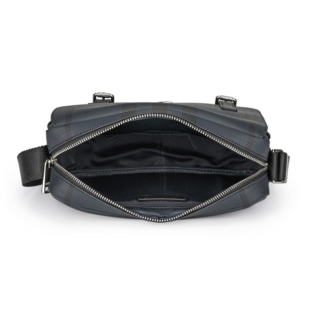 New JAGUAR Artificial Leather Crossbody Bag, Shoulder Bag Regular Men's Blue Black JA1T1220123206