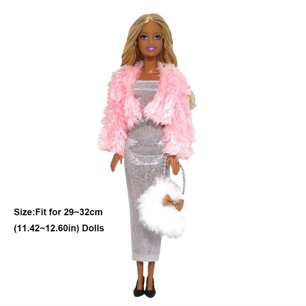 1 Set Mode Lässig Winterkleidung Pelzjacke Kleidung Accessoires Pullover Kleider Für 29~32 cm Puppe