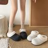 Women's Lightweight and Comfortable Non-slip Heightening Winter Warm Plush Lining Non-slip Durable Casual Stirrups Cotton Slippers