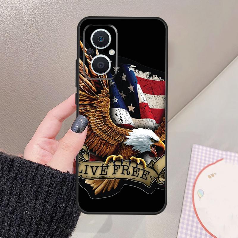 American USA Flag Eagle Funda For OPPO Reno 10 11 12 13 14 Pro 8 7 Lite 11F 12F 13F 14F OPPO Find X8 X5 X6 X9 Pro Case