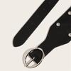 Unisex Punk Waistbelt Studded Belt For Daily Wear 120cm PU Leather Strap Durable 3.8cm Adjustable