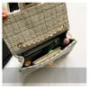 Chic Woven Cotton Shoulder Bag Women Fashionable Single Strap Crossbody Tote Handbag