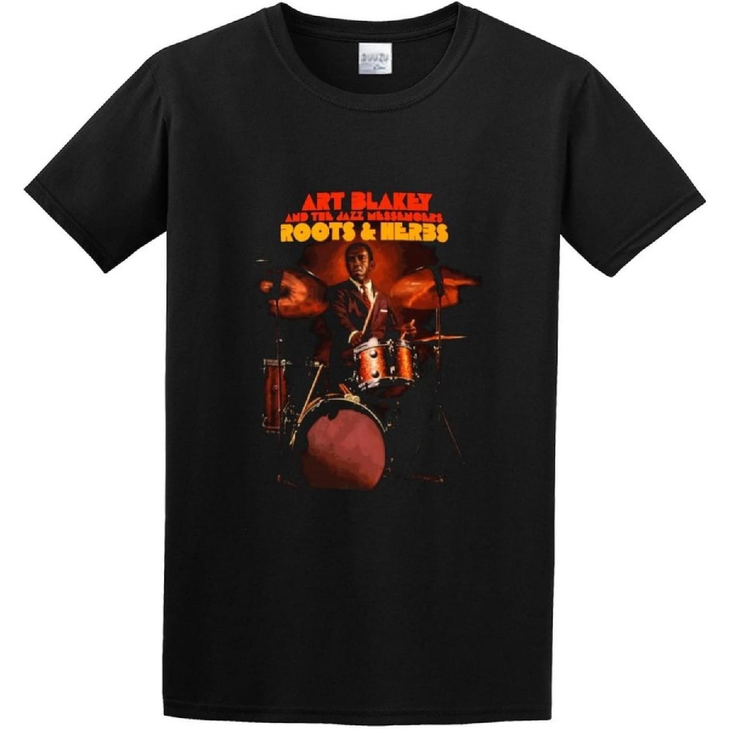 Art Blakey & The Jazz Messengers Roots Herbs Mens Black T-Shirt Graphic Unisex Tee Shirt XXXXXL разноцветный