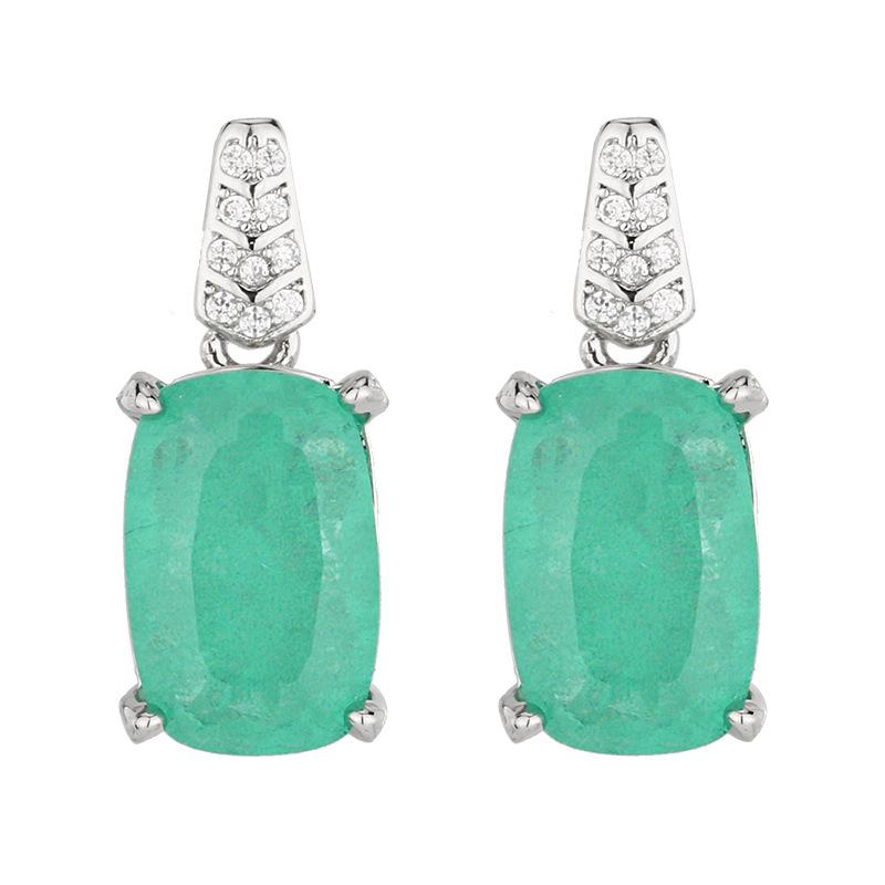 New Huameimei Jewelry Set Earrings Necklaces Rings Paraiba Style High End Women's Batch