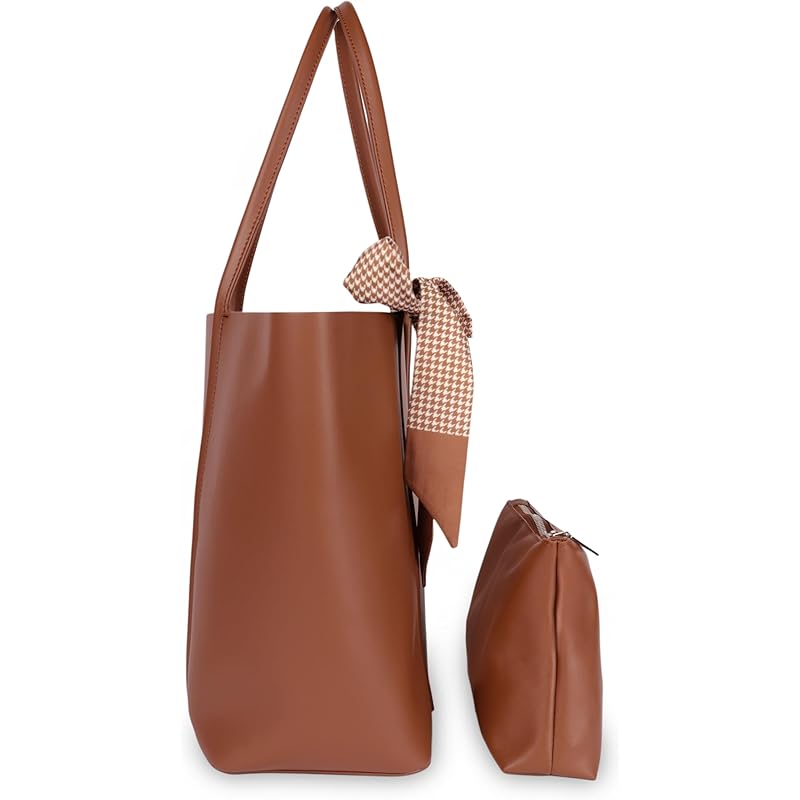 VOYAGER PARIS The Essential Office Tote bag for women | 15.6 inch laptop handbags for woman | Premium Vegan leather tote дубильная кора
