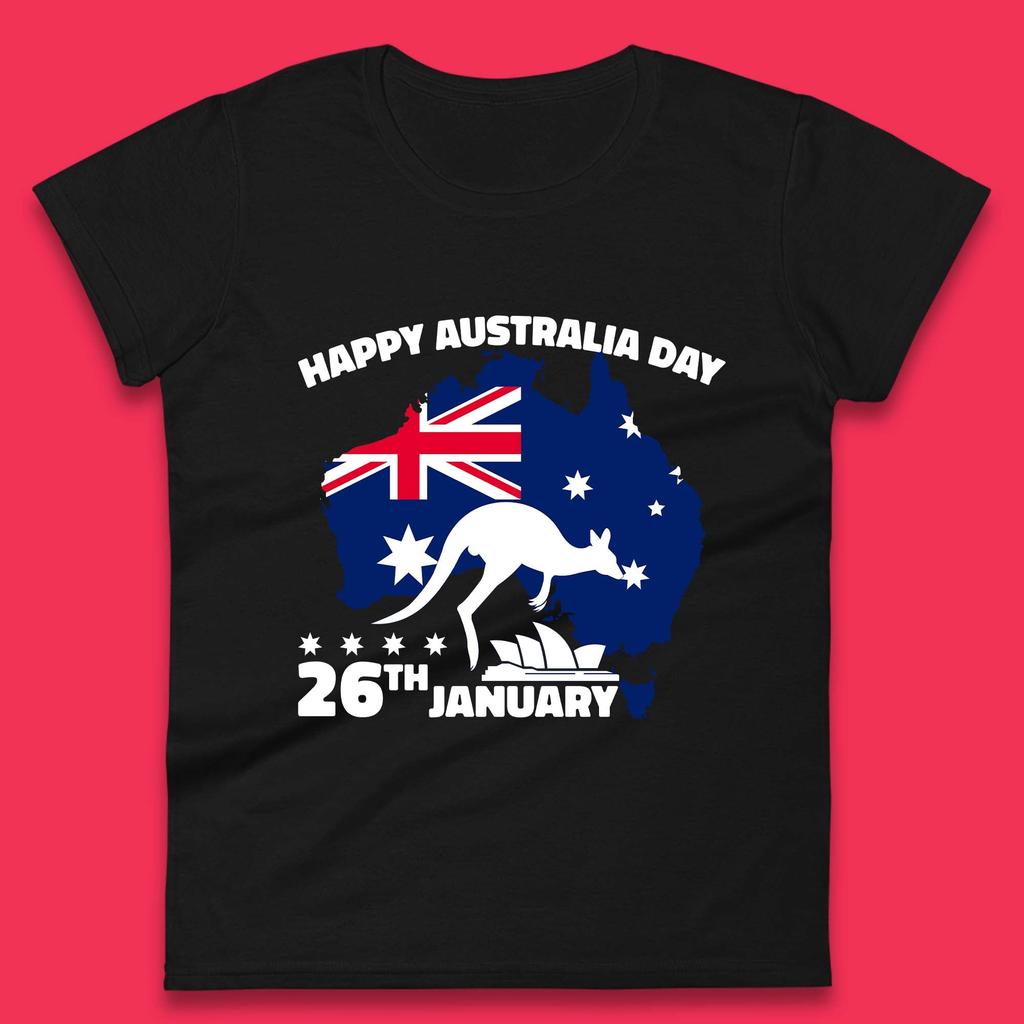 Happy Australia Day 26th January Womens T-Shirt Mens Tops Tees Unisex