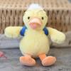 14cm Duck Plush Pendant Lovely Duck Doll Wear Glasses Removable Crossbody Bag Decorative Plushies Stuffed Animal Keyring Handbag Ornament Girl Gift