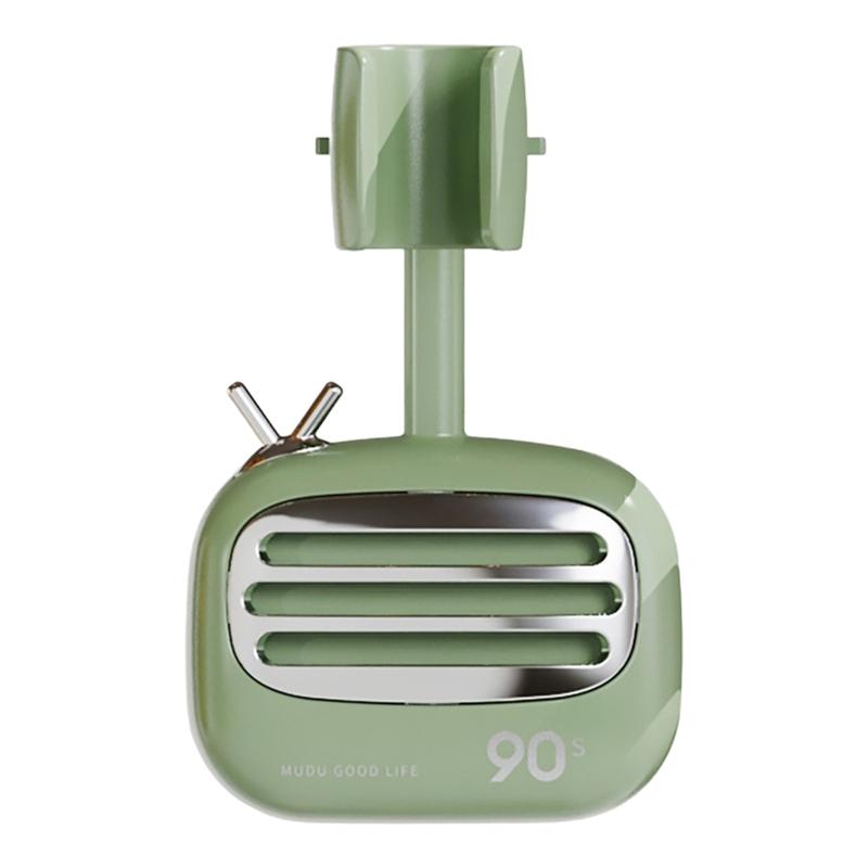 

Cute Radio Shape 360° Adjustable Shower Head Holder with Hook Wall Mount for Home Bathroom Toilet Showering Flexible зелений