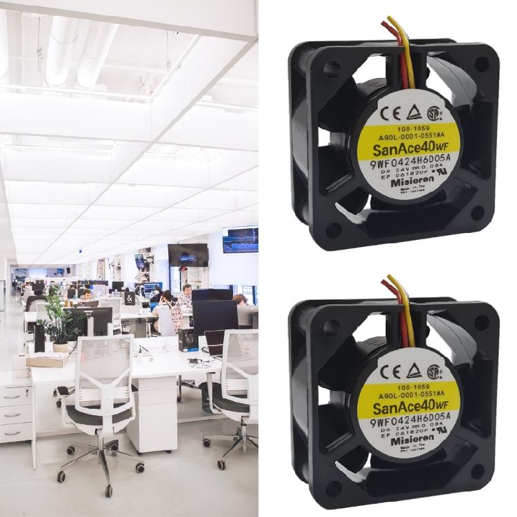 For SanAce40WF DENKI 9WF0424H6D05A 4020 3 Line DC 24V 0.08A FANUC Cooling Fan