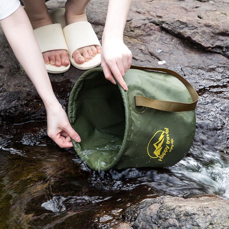 20L Outdoor Folding Bucket Waterproof Foldable Water Sink Bucket Travel Camping Water Bag Picnic Fishing Storage Box