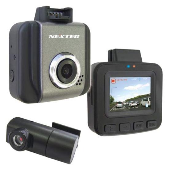 

Drive Recorder with Front and Rear Dual WDR Made in Reliable F.R.C. NX-DRW22 Cameras, G-Sensor, High-Pixel Monitor, Compatible, Japan,