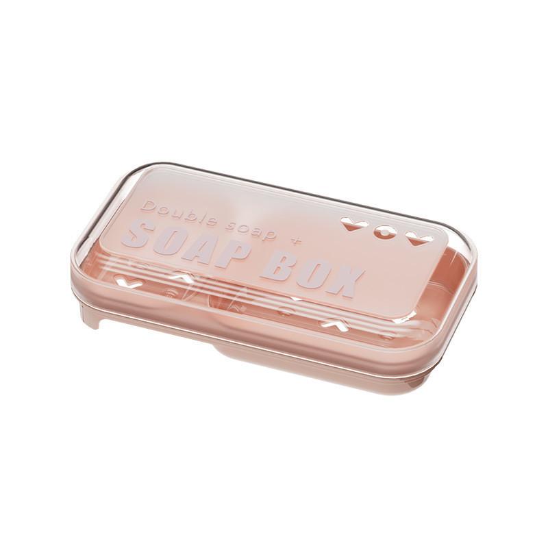 Double Compartment Soap Dispenser With Lid For Dormitory Use And Waterproof Design