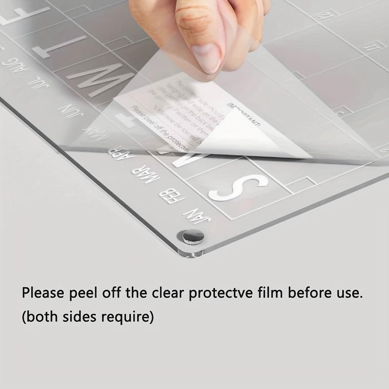 Clear Dry Erase Board Acrylic Magnetic Erase Calendar Whiteboard Fridge Magnet Planner Board Reusable Memo Bulletin Whiteboard