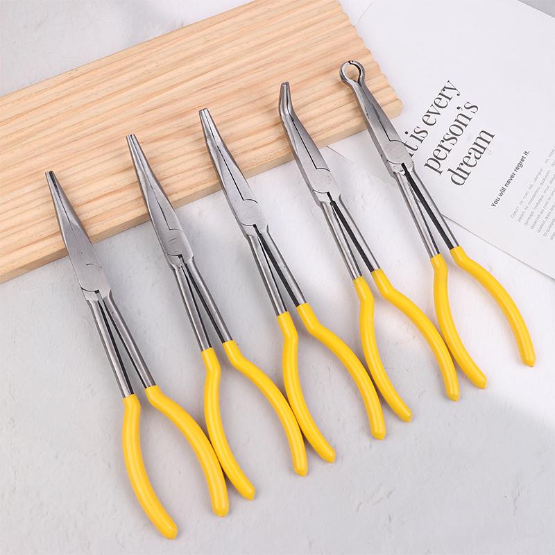 Premium Long Reach Spark Plug Pliers - Secure Ring Nose Design, Non-Slip Handles, Engine Maintenance Tool Efficient