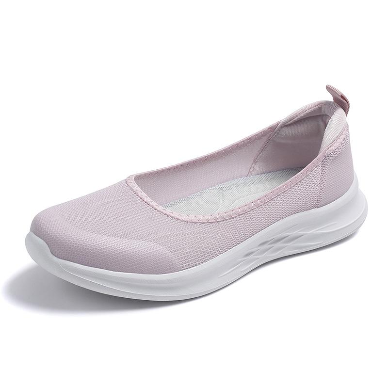 Old Beijing cloth shoes spring and autumn mesh breathable round mouth middle-aged and elderly casual walking shoes Chinese ancient flat shoes