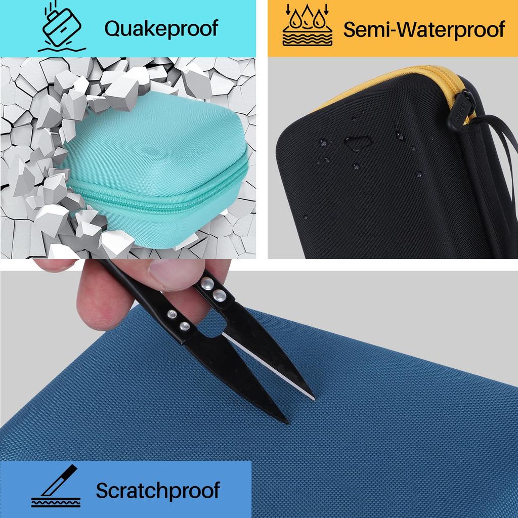 Lebakort Storage Case Compatible with Kodak Smile+ 2-in-1 Digital Instant Print Camera & Photo Printer (Black/Yellow Case)