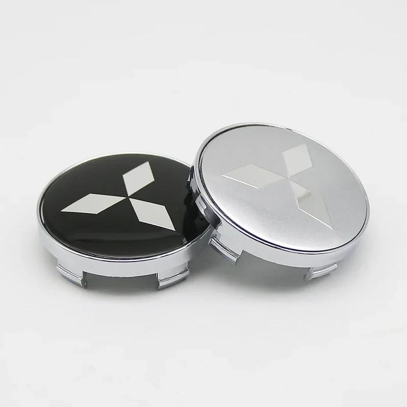 cxzbfh1 4Pcs 60mm Car Wheel Center Hub Cap Stickers Auto Rim Cover For Mitsubishi Outlander Pajero XL Montero Lancer Triton l200 Galant