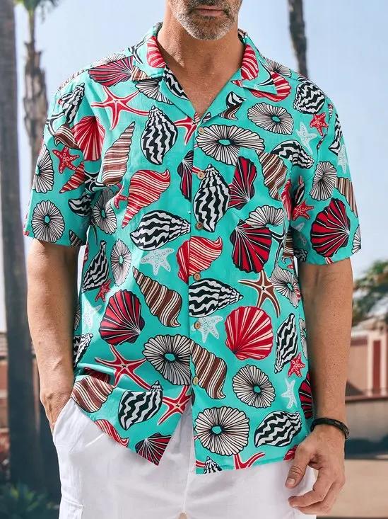 Men's Summer Pineapple Hawaiian Shirt Casual Short Sleeve
