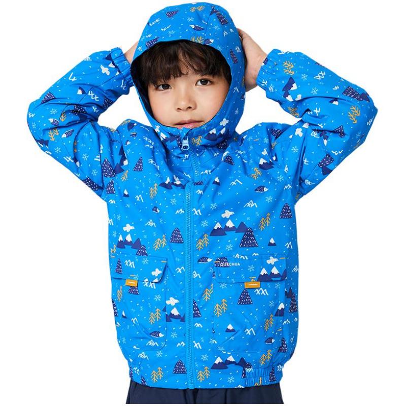 

DECATHLON Hooded Reversible Zippered Warm Windproof Jacket for Children and Medium Children 85
