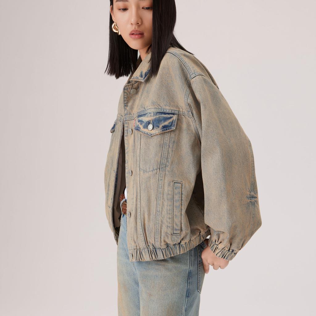 Levis Womens Spring Summer Vintage Solid Loose Street Style Denim Jacket Women Jackets 006Q8-0000