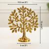 100% Pure Brass Kalpvriksh Tree with Birds | Kalpavriksha Tree of Life Showpiece for Table Decor (5.9 Inch) | Home & Puja Temple