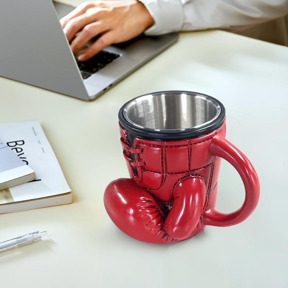 Bokso pirštinės puodelis Sporto tema Kavos puodelis Juokingi gėrimų indai Nešiojamas kavos puodelis su rankena Dervos arbatos puodelis Dovanos bokso mėgėjams