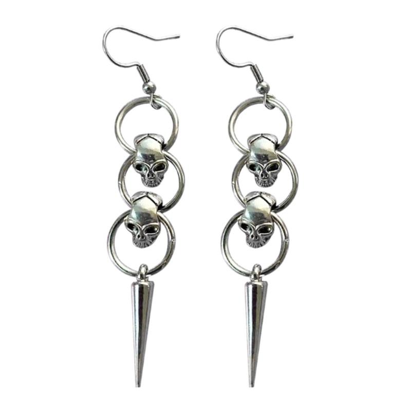 

1 Pair Punk Skeleton Exaggerate Earrings Stud Skull Dangle Earrings Halloween Costume Accessories Hip Hop Rock Jewelry 1