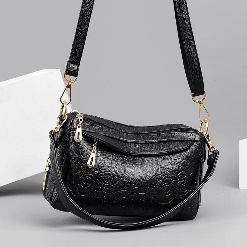 Bag women's bag 2025 new fashionable middle-aged mother bag multi-compartment large-capacity versatile women's shoulder messenger bag