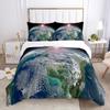 Erde Bettbezug Set 3D Blauer Planet Muster Polyester Bettdeckenbezug King Queen Größe Für Jungen Mädchen Bettwäsche Set Mit Kissenbezug