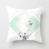 Mint Geometric Cushion Cover Polyester 45X45CM Pillowcase Home Decorative Throw Pillow Covers