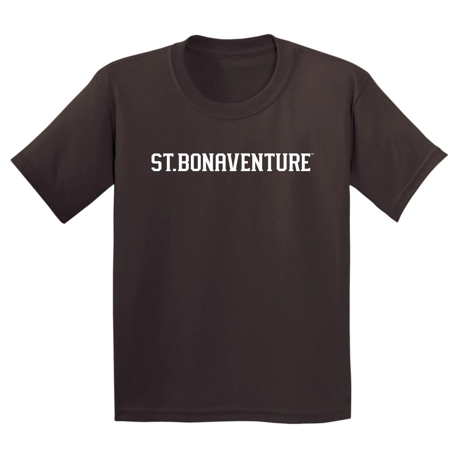 St. Bonaventure Bonnies Basic Block Youth T Shirt - Dark Chocolate L