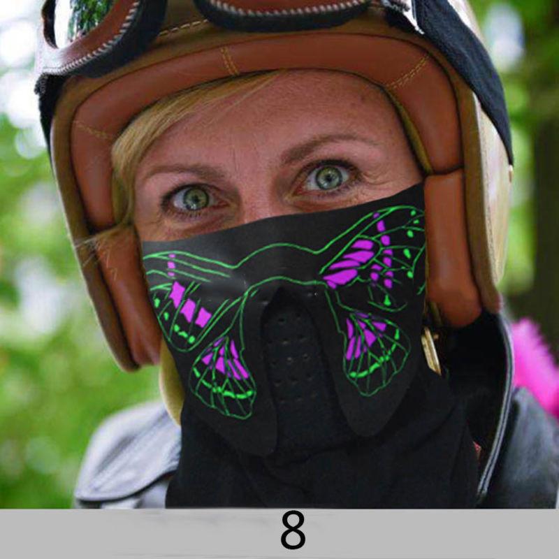 El Led Draad Halloween Pasen Rave Masker Lichtgevend Kostuum Masker Paas Decoraties