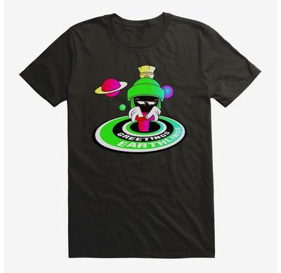 Looney Tunes Marvin The Martian Greetings Earthlings T-Shirt Size S-5XL Unisex T-Shirt