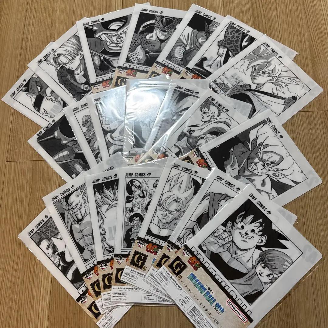 Ichiban Kuji DRAGON BALL 40th Anniversary Prize G Clear File Complete set Japan