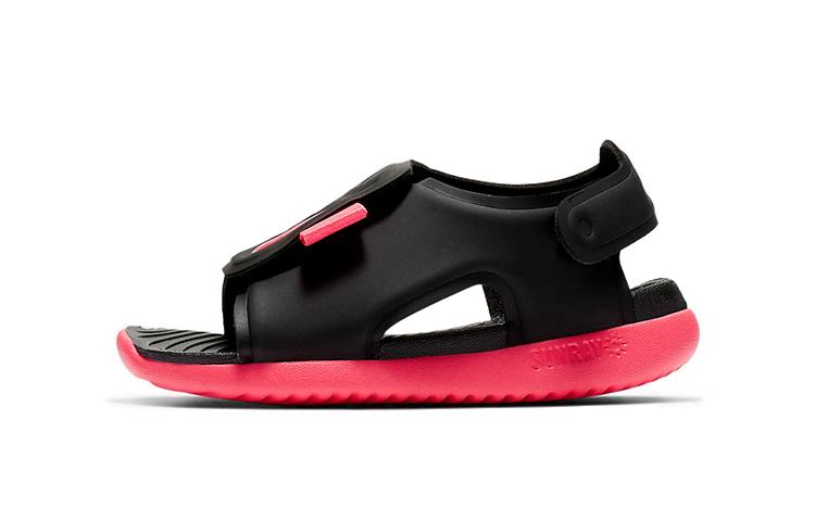 Nike Sunray Adjust 5 Low top Toddler Shoes Black Pink Infant And Toddler AJ9077-002 23.5