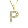 Gold Color Pendant Necklace with Chain for Women - Initial Jewelry Gift