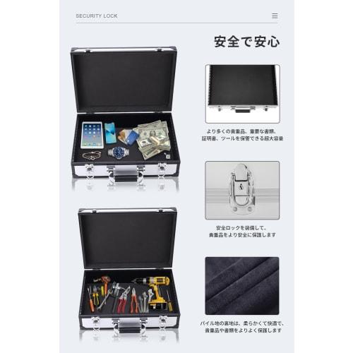 SGEBD Aluminum Alloy Toolbox, Storage Box [2024 Upgrade] with Removable Dividers, Multi-Function Toolbox, Aluminum with Lock, Attache Case, Valuables
