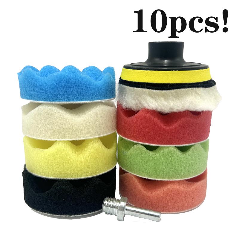 

3-Inch Self-Adhesive Car Polishing Sponge & Wool Pad Set
