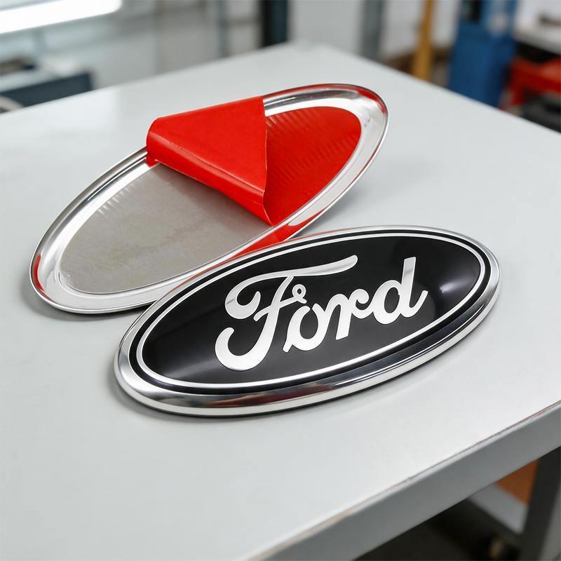1PC 22.5x9cm Aluminum Overlay Emblem For Ford Fusion Focus Fiesta Kuga Mondeo Transit EcoSport Front Hood Trunk Auto Accessories