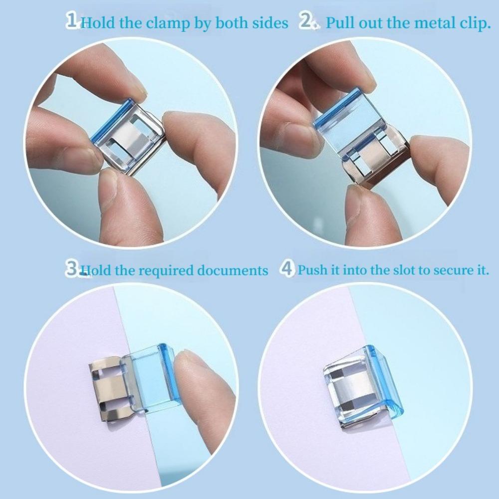 10PCS Small Fresh Push Clip Hand Account Clip Creative Student Test Paper Clip Office Photo File Storage Clip